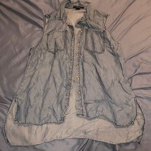 Forever 21 hi low denim tank